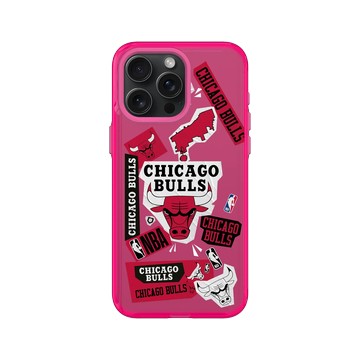 iPhone 15 Pro Max Clear 粉漾桃 - NBA - 拼貼系列-芝加哥公牛 Chicago Bulls - Collage