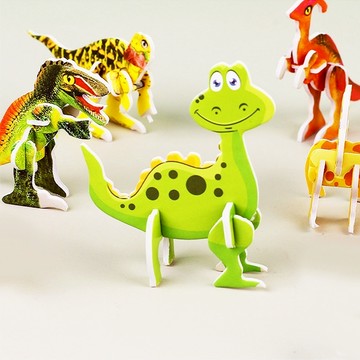 復古小恐龍拼圖 3D立體拼圖 立體小恐龍 DIY玩具小獎品 兒童拼圖 幼稚園玩具禮物 贈品禮品 A6309