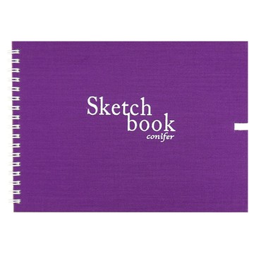 conifer 綠的事務 布面繪圖本，活頁線圈設計，翻頁順暢不卡手，色彩鮮豔，24盎司封面紙板，22.2x15.5cm，40張  24K  1本