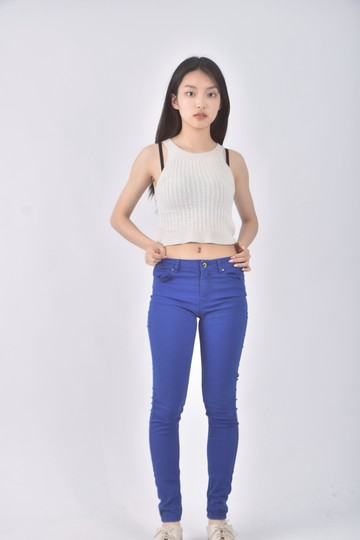 (S) h m丹寧牛仔藍色長褲