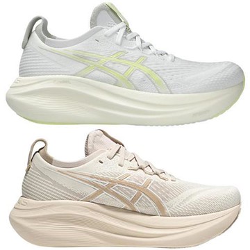 Asics 亞瑟士 慢跑鞋 男鞋 緩衝 GEL-NIMBUS 27 白黃/米【運動世界】1011B958-101/1011C096-200
