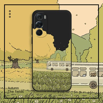 田野風景摩托羅拉s30手機殼X30全包防摔motoeages30液態硅膠套小清新插畫新款ins風女網紅簡約男個性創意