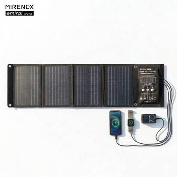 【MIRENEX】emirai EMRS30T｜高機動30W冒險太陽能電池板！用陽光為手機、行動電源充電！