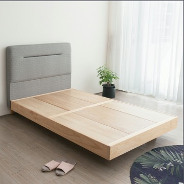 3.5尺貓抓皮(床頭片+漂浮床底) 二件組 單人加大床 實木床【119SET004-1】Leader傢居館