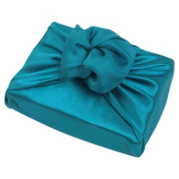 緞面禮物包裝布 73 x 73 cm  青色  10個