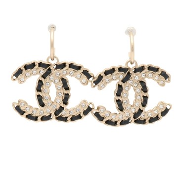 CHANEL 香奈兒 雙C Logo 耳環 鍍金 【二手名牌BRAND OFF】