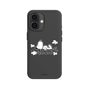 iPhone 16 SolidX 黑 - 史努比 Snoopy - 雲朵上睡覺