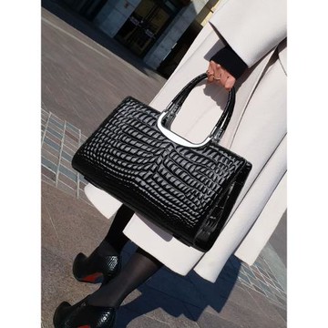 真皮包包女士2025新款品牌女包通勤手提包質感鱷魚紋單肩斜挎包冬