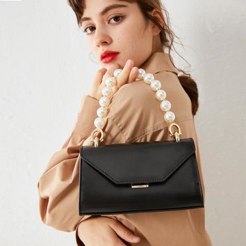 真皮腋下包包小眾設計斜挎包法式高級感復古百搭珍珠小包女新款潮