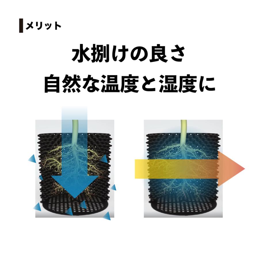 ルートプラスポット 95L 果樹 観葉植物 多肉植物 緑化樹栽培 根巻き防止 エアープルーニングコンテナ 鉢 南栄工業 GS-AP550M