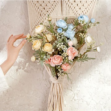 【24hr出貨】7頭陸蓮花 清伊雪苞 仿真花 陸蓮 波斯毛茛花 陸蓮花束 仿真陸蓮 假花 居家裝飾 人造花 婚禮居家佈置