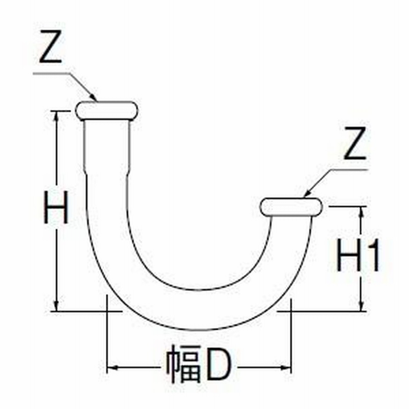 三栄水栓製作所 幅広U管 洗面所用 金属製SトラップおよびPトラップ用