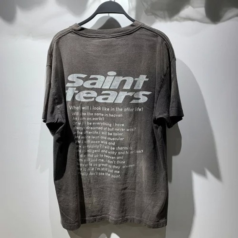 カラーはホワイトセントマイケル イエスキリストプリント半袖Tシャツ エンジェルプリントカットソー