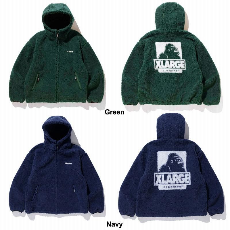 エクストララージ X-LARGE BOA FLEECE ZIP-UP JACKET ボア