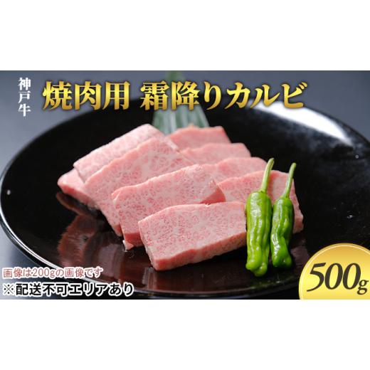 ふるさと納税 兵庫県 小野市 神戸牛　焼肉用 霜降りカルビ 500g（250g×2）