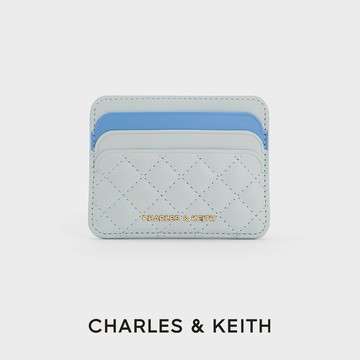 【CHARLES & KEITH】Cleo 菱格票卡夾 LINE禮物獨家禮盒 附提袋｜春季新品｜粉嫩開運色｜情人節快樂｜生日禮物｜快速出貨｜小CK