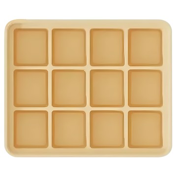 MOYUUM 韓國 白金矽膠副食品分裝盒 12格  360ml  1個  奶油黃