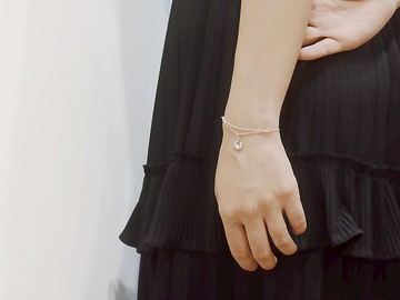 月亮星星 | 純銀手鍊 雙鍊 可愛 客製長度 情人節禮物