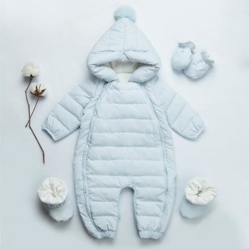 冬季嬰兒羽絨服連體衣保暖新生兒爬爬服剛出生寶寶小童包屁哈衣服
