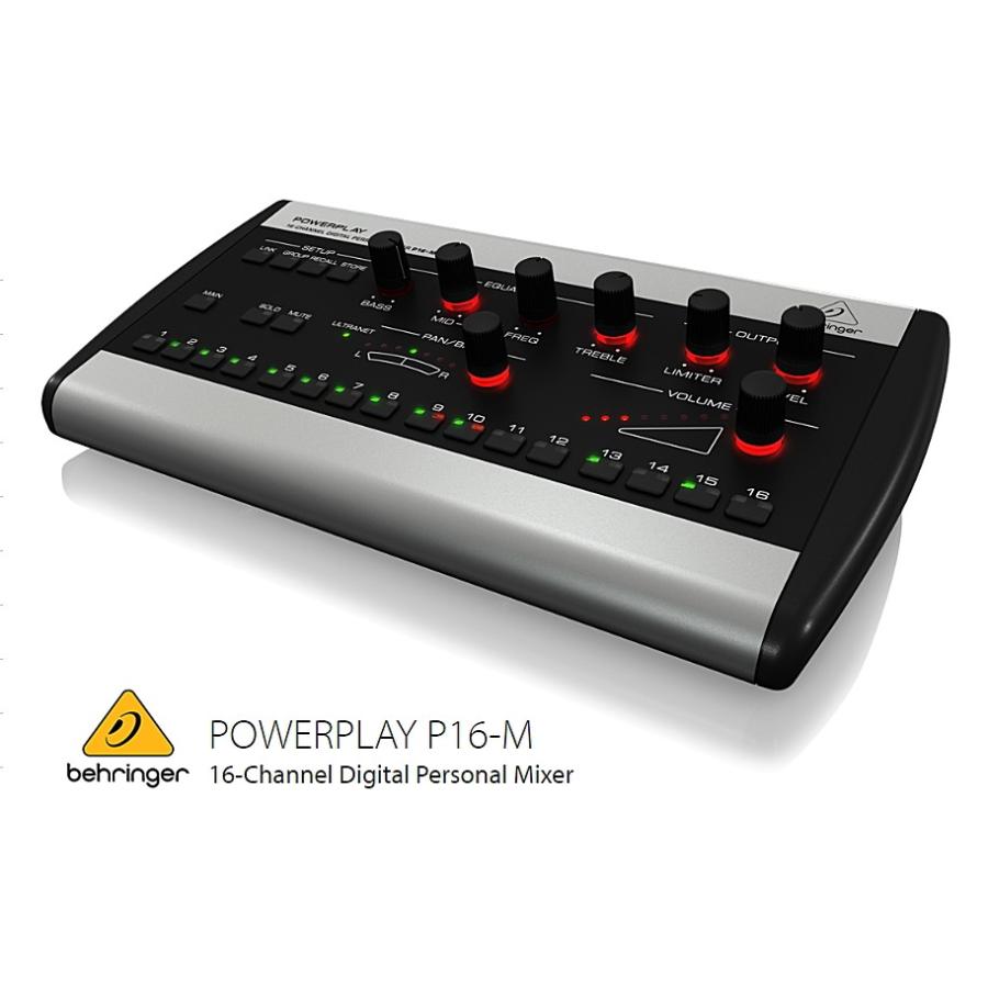 BEHRINGER べリンガー　16chパーソナルモニター用デジタルステレオミキサー　P16-M POWERPLAY