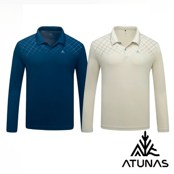 【ATUNAS 歐都納】男款循環抑菌長袖排汗POLO衫A1PSHH01MC/2色可選