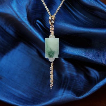 【萬事亨通】飄花路路通吊飾14K包金 | 天然緬甸A貨翡翠 | 送禮