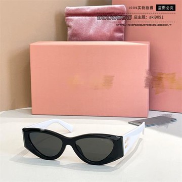 繆家歐美ins小框貓眼太陽眼鏡女明星同款板材時尚墨鏡潮男OMU06YS