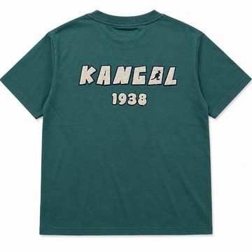 KANGOL 短T 綠 落肩 貼布 繡花 短袖 上衣 中性 6625102072