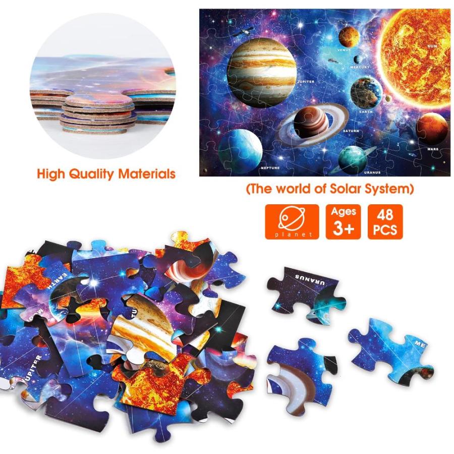 6 Pack MELISSA ＆ DOUG SOLAR SYSTEM FLOOR PUZZLE 並行輸入