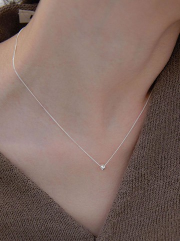 Mini Hammer Ball Necklace [Silver]