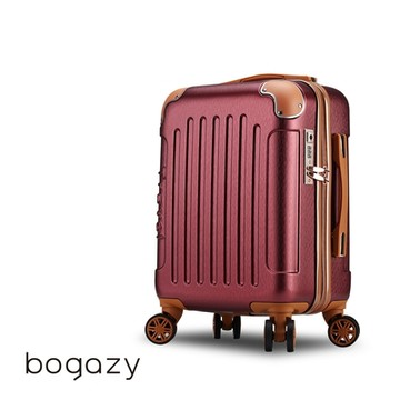 Bogazy 復刻彼卡 20吋海關鎖可加大行李箱(紅)
