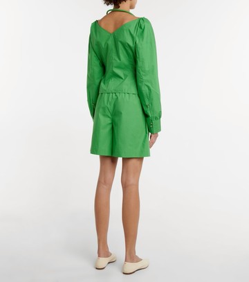 Nanushka Tami cotton poplin halterneck top
