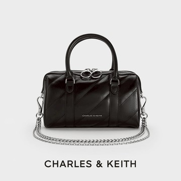 【CHARLES & KEITH】Philomena 金屬鍊托特包｜通勤簡約時尚｜大容量包款｜生日禮物｜快速出貨｜小CK