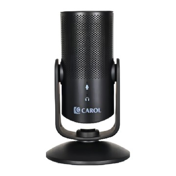 CAROL 佳樂 直播錄音用桌上型智慧觸控麥克風  黑色  USB-100C