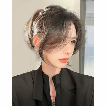 現貨+預購 假瀏海全真髮假髮補髮片-T型瑞士網中分瀏海女假髮2色74ka27【獨家進口】【米蘭精品】