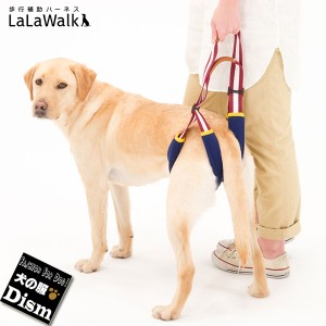 歩行補助ハーネスLaLaWalkSTEP 後ろ足用 アメカジ [紺] 中型犬、大型犬