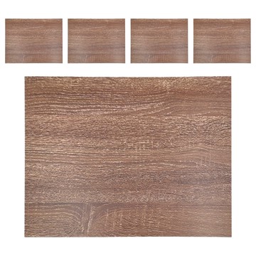 木百貨 防潑水植纖板5件組 2.85mm 灰橡紋 30x40cm  1組