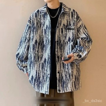 【秋冬上新】EXLUX小香風外套男春秋季港風新款寬鬆潮設計感小衆ins休閒夾克男 0LJG