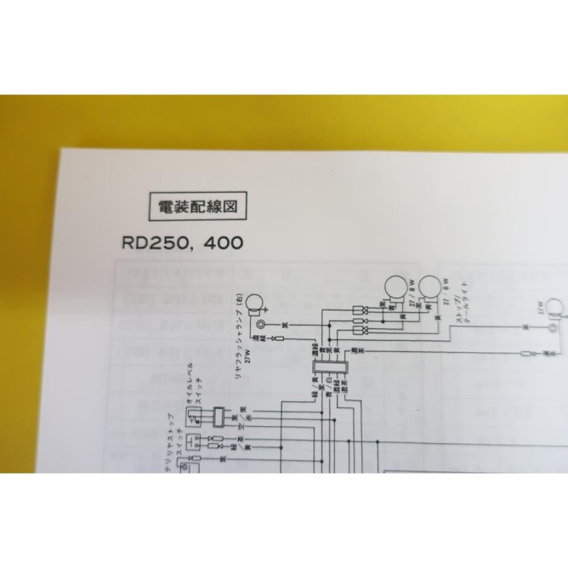 新品即決！RD250/RD400/サービスマニュアル/3N4/3N5/配線図あり！整備書・パーツリスト・取扱説明書の補助に！ |  LINEブランドカタログ