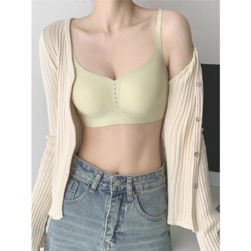 大胸顯小無痕內衣女聚攏薄款上托防下垂夏季白色胸罩無鋼圈文胸