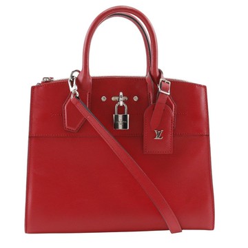 【日本直送】路易威登 LOUIS VUITTON City Steamer PM 手提包 2WAY 肩背包 M51030 Rouge 女性【二手】