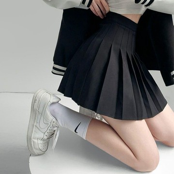 素色制服JK2024年ins百褶裙女裙子四季百搭半身裙短裙 MV58