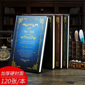 歐式復古筆記本子加厚個性創意a5筆記本少女魔法書日記本女大學生