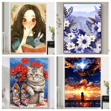 💛盒裝💛台中寄出💛 DIY鑽石貼畫 5D鑽石畫 點鑽畫 DIY立體鑽貼畫 鑽石貼 貼鑽畫鑽畫手工藝手作圓形鑽