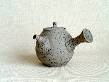 白御影 燒締 注入式茶壺 2-b