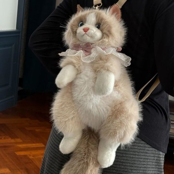 🔥熱賣🔥仿真布偶揹包玩偶小貓咪雙肩包公仔毛絨娃娃玩具兒童女生超萌裝飾