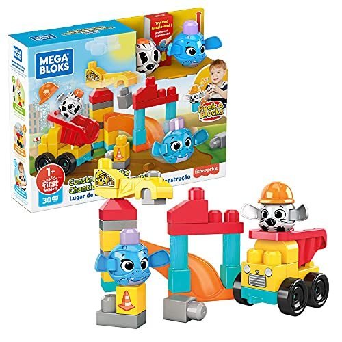 Mega Bloks Peek A Blocks Construction Site, Building Toys for