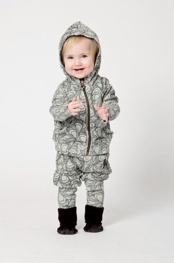 【瑞典童裝】有機棉整套休閒套裝1歲-2歲 灰黑