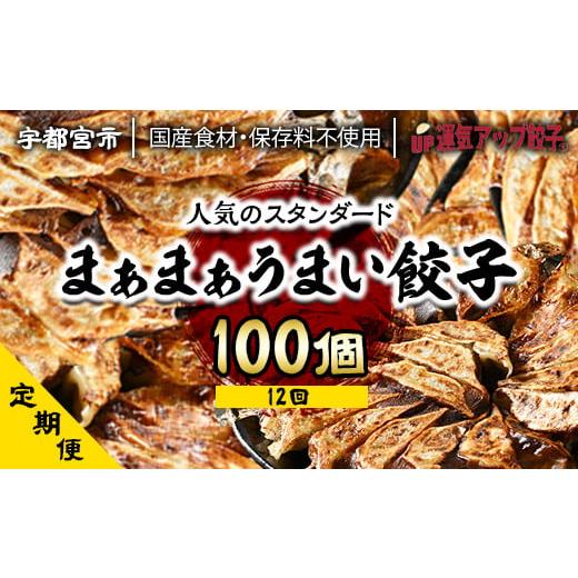 ふるさと納税 栃木県 宇都宮市 『定期便』宇都宮餃子　まあまあウマイ餃子100個　保存料不使用　全12回