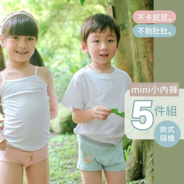 minihope 兒童內褲5件組(男女童/三角四角/12~40kg)